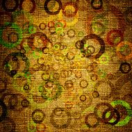 abstract grunge circles on canvas