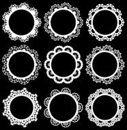 Circle lace frame