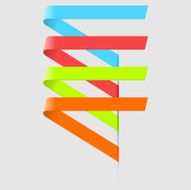Multi-colored paper label