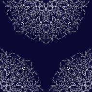 Vintage leaf black ornament background