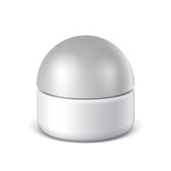 White Cosmetic cream jars