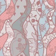 Lace seamless pattern with flowers N173