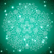Retro antique ornament background with lights