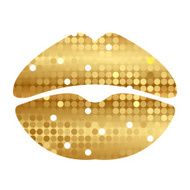 gold shiny lips