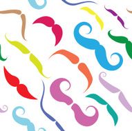 Mustache seamless pattern N11