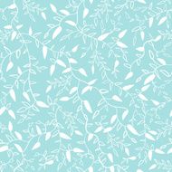 Floral seamless pattern with leaf Blue color