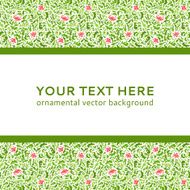 Abstract colorful flower ornamental border vector illustration