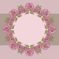 Old school frame with roses N4
