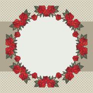 Old school frame with roses N5