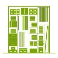 Wardrobe inside illustration for your design N3