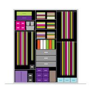 Wardrobe inside illustration for your design N5