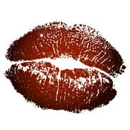 brown lipstick print