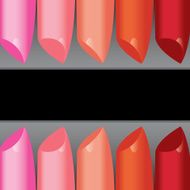 vector colorful lipstick label board N2