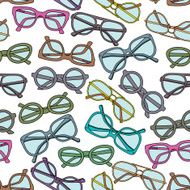 Seamless pattern with glasses N9