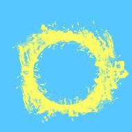 Grunge banner with blue inky splashes