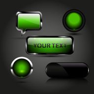 Shiny green button