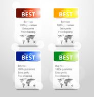 Vector best offer banners