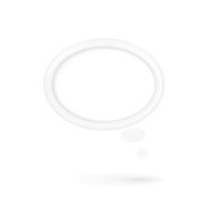 Vector white speech bubble