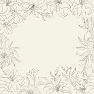 Lily frame for invitation