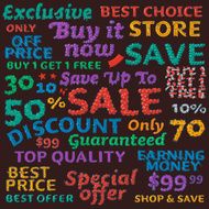 Seamless colorful sale discount pattern