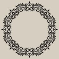 Round vintage frame