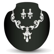 silver necklace N3
