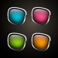 Vector Blank Buttons