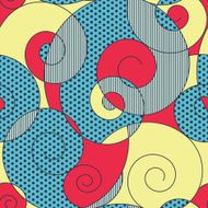 abstract colorful spirals seamless pattern