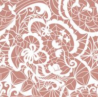 Lace seamless pattern with flowers N177