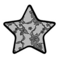 Lace star applique