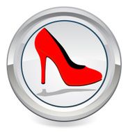 Red high heel women shoes