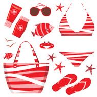 Fashionable set with a swimming suit