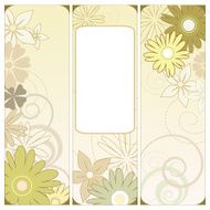 Floral triptych in green