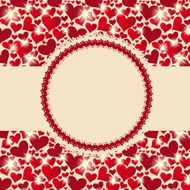 Hearts Background Vector with sample text
