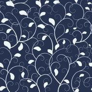 Vintage Seamless Floral Pattern on blue background