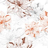 seamless vector pattern from abstract flowers N2