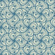Floral beautiful blue seamless pattern N2