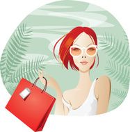 girl with shopping bag