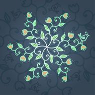 Floral blue background N5