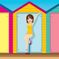 Bathing Cabins Pinup