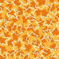 Autumn yellow maple leaf seamless pattern