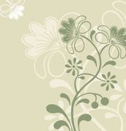 Grey Flower Ornament Vector