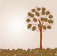 background with a tree