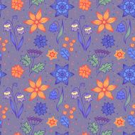 Seamless bright striped flowers N2