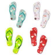 Set of colorful fun flip flops illustration