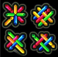 Color elements in black background
