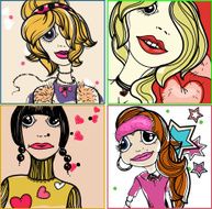 vector collection of funny portraits