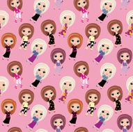 Seamless girls pattern N2