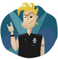 Punk-rock fan