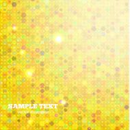 Abstract yellow background with geometric elements Vector illus N2